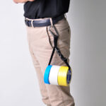 KUPO Gaffers Tape Holder Nylon Strap With Spring Hook & Brown Label