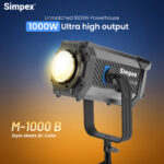 Simpex M-1000B, 1000W Bi-Color COB LED Video Light, 2700K-6500K, CRI 96