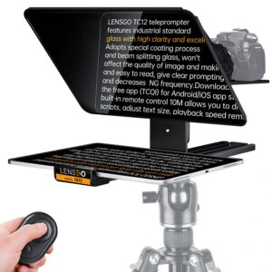 LENSGO TC12 Teleprompter for Cameras iPad Tablet