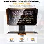 LENSGO TC12 Teleprompter for Cameras iPad Tablet